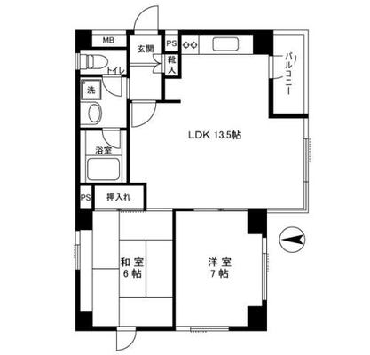 根津 マンション 2LDK